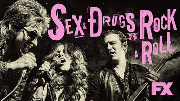 Pôster de Sex, drugs and rock and roll - mês do rock - 10 séries do rock - Otageek