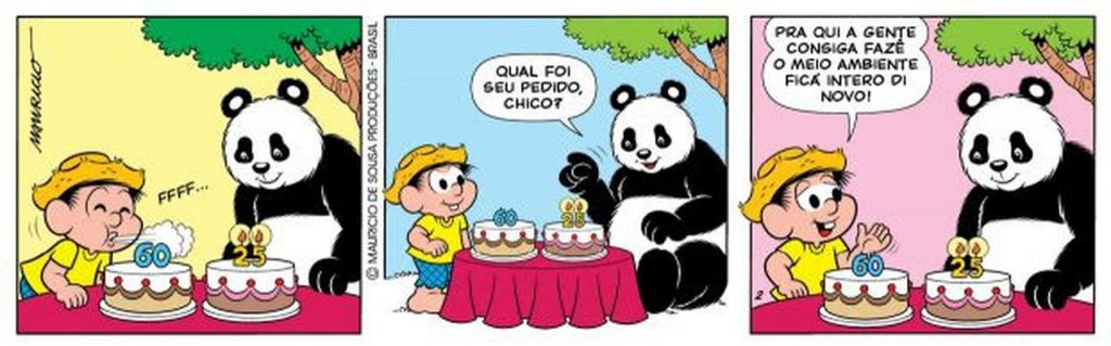 Tirinha especial em comemoração ao aniversário de 60 anos de Chico Bento. - Otageek