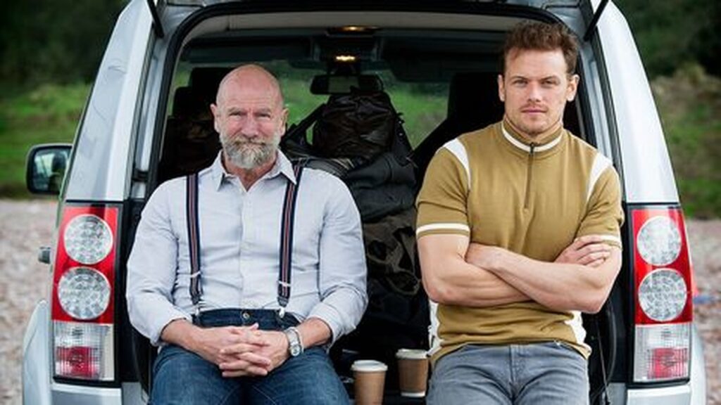 Graham McTavish e Sam Heughan, autores de "Clanlands" e atores da série "Outlander". Otageek