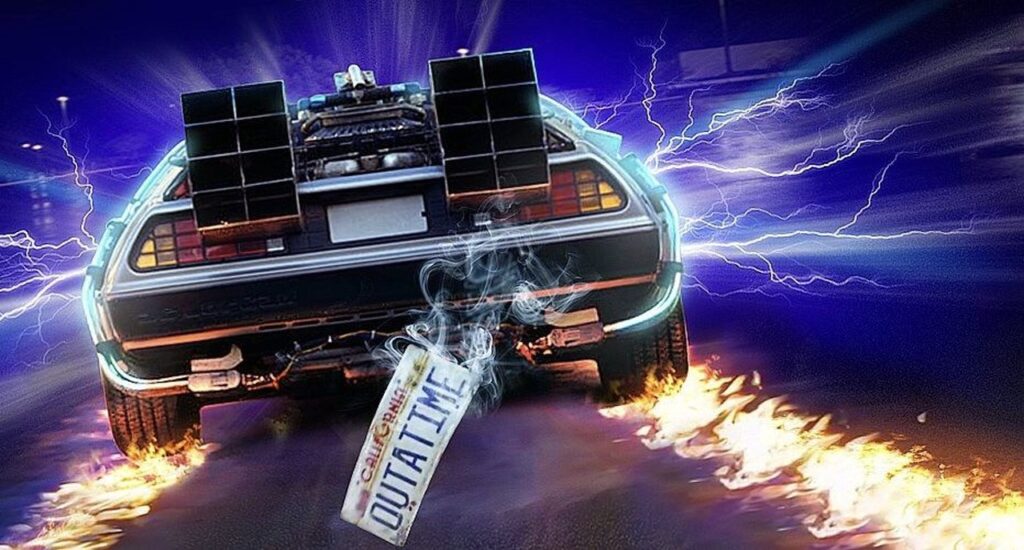 DeLorean voltando no tempo - otageek