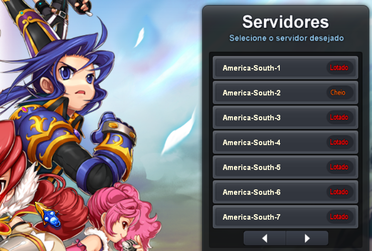 grand chase com servidores lotados - otageek