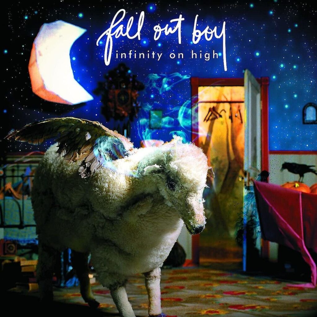 Capa do álbum de pop punk "Infinity on High", da banda Fall Out Boy