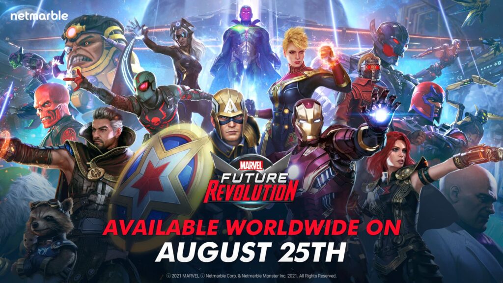 MARVEL Future Revolution, que será lançado em 25 de agosto pela Netmarble. Otageek