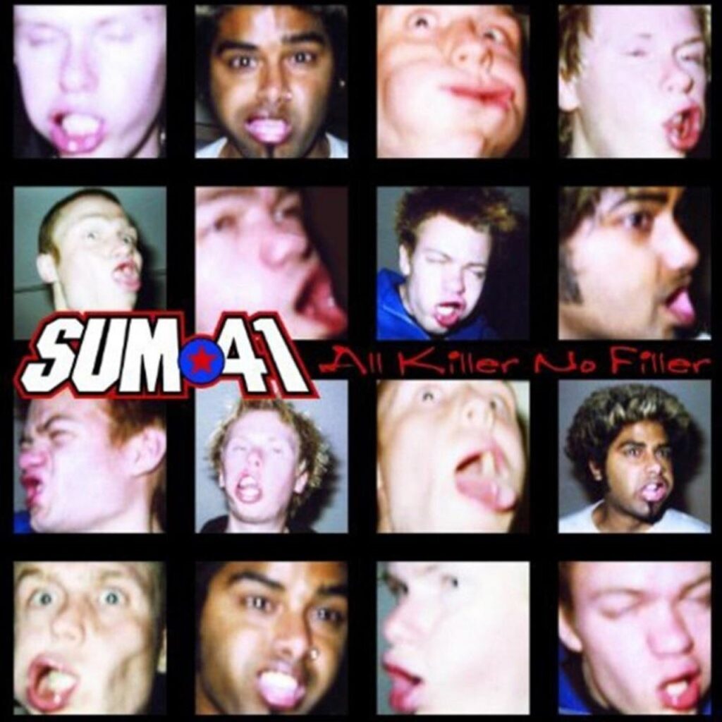 Capa do álbum de pop punk "All Killer, No Filler", da banda Sum 41