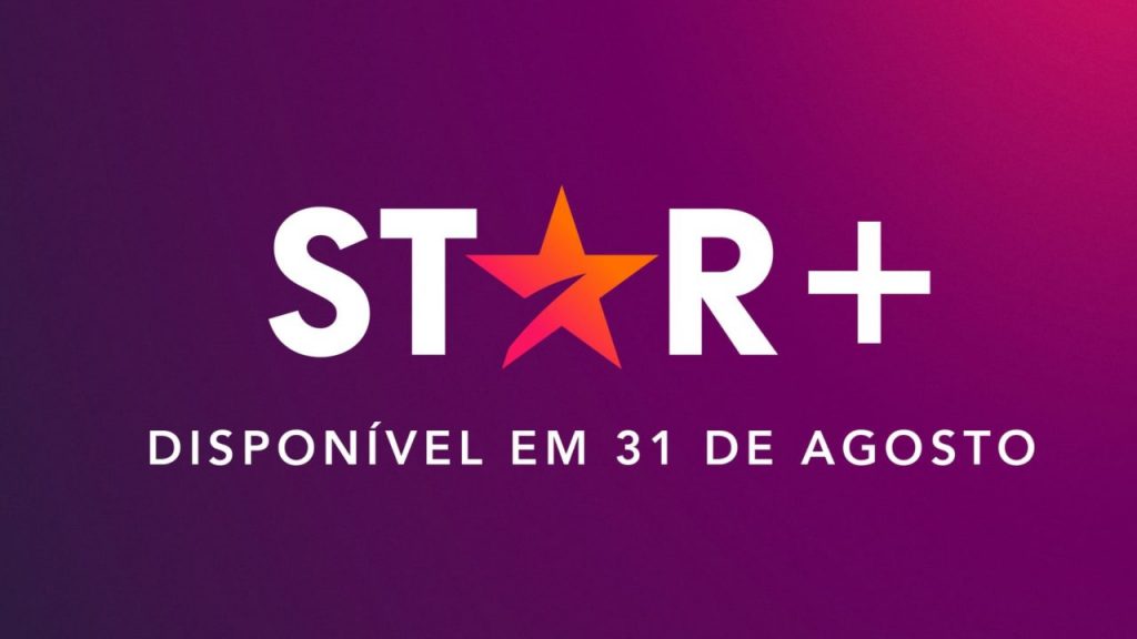 Logo oficial da plataforma de streaming STAR+ da Disney com o escrito "Disponível em 31 de agosto" 