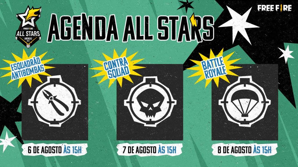 Agenda do evento Free Fire All Stars Américas - Otageek