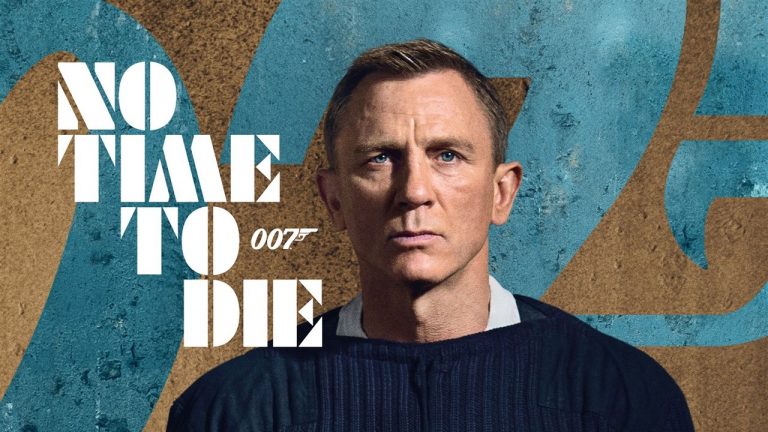 Pôster do filme "007 - Sem Tempo para Morrer", estampando o ator protagonista Daniel Craig como James Bond
