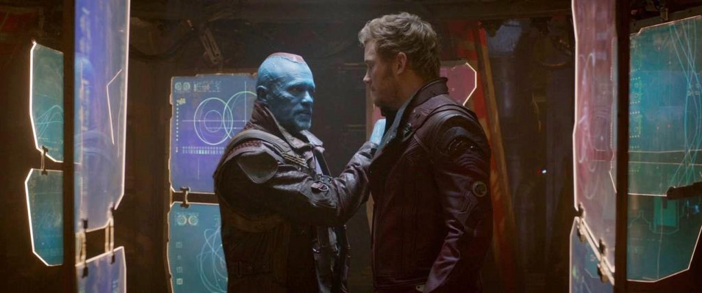 Peter Quill e Yondu em Guardiões da Galáxia