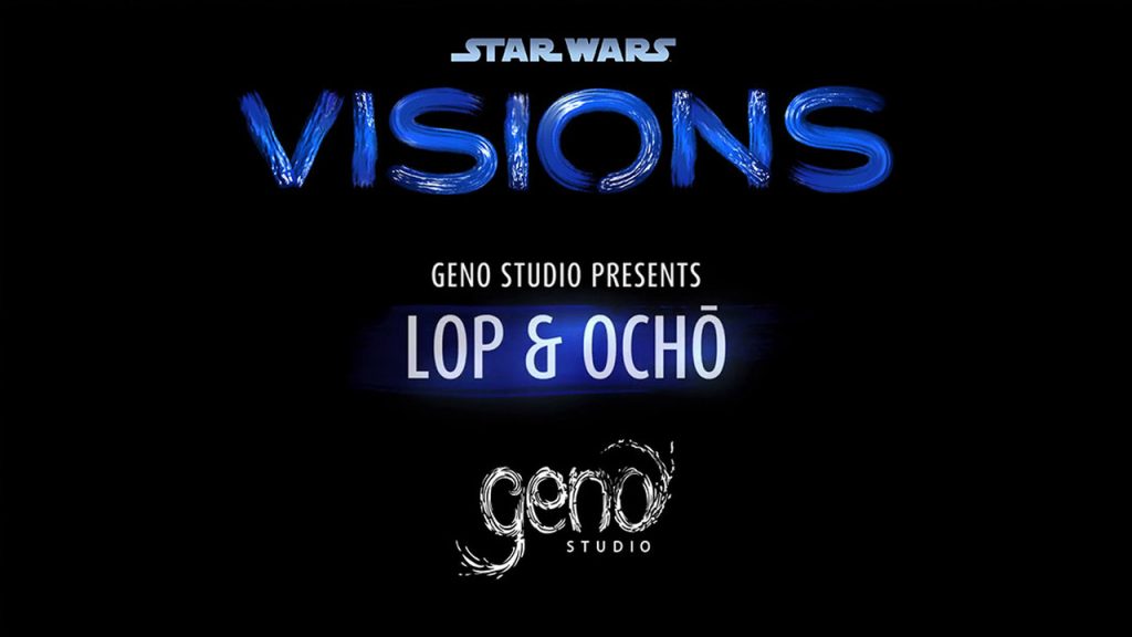 Imagem de apresentação do episódio no trailer de Star Wars: Visions, Lop & Ocho.