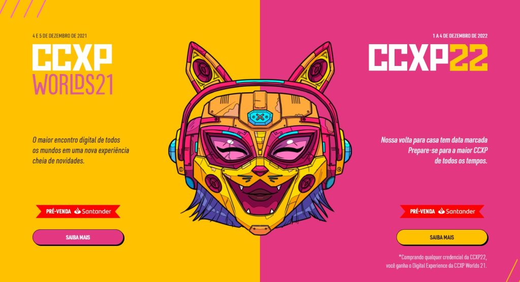 Flyer da CCXP 2021 e 2022