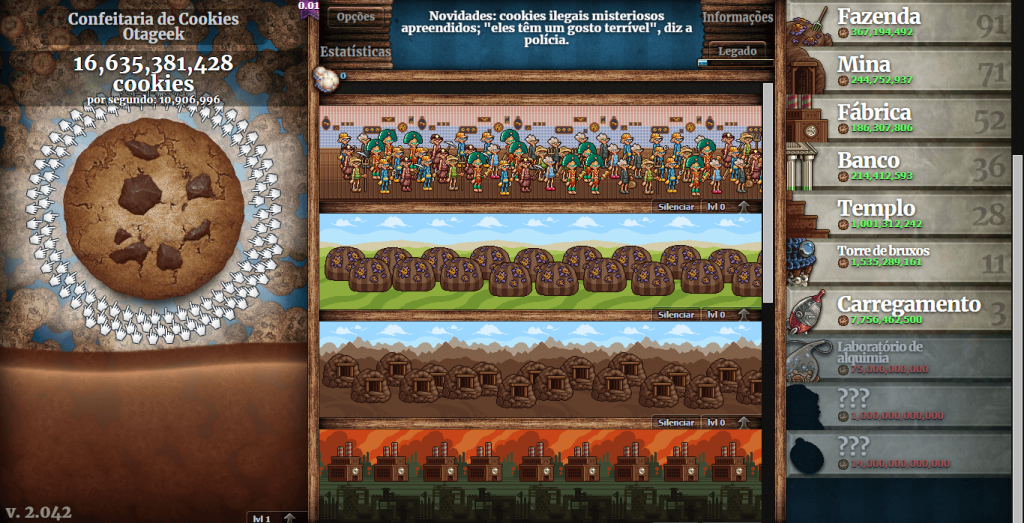 Cookie Clicker - Noticiário 