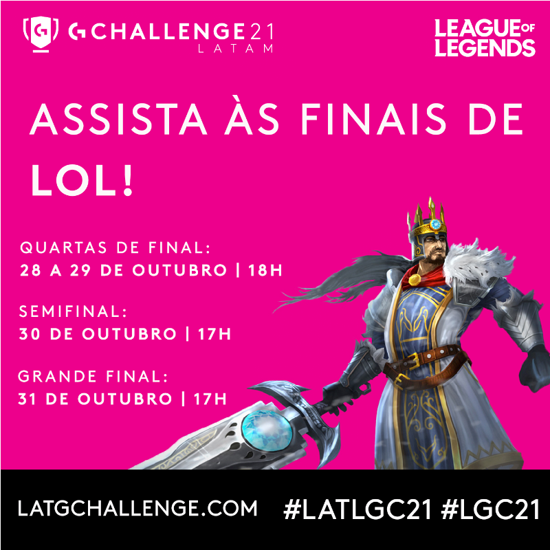 Assista às finais de LOL: 28 e 29 de outubro às 18 horas, 30 e 31 às 17 horas. Finais do Logitech G Challenge 2021 no Brasil começam no dia 26 de outubro - Otageek