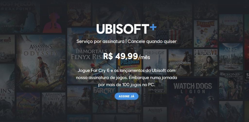 Ubisoft+ serviço de assinatura