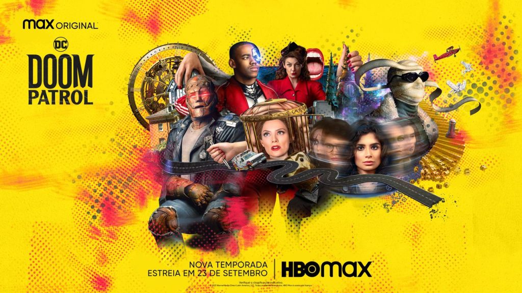 Imagem promocional da terceira temporada da série "Patrulha do Destino", já disponível na HBO Max