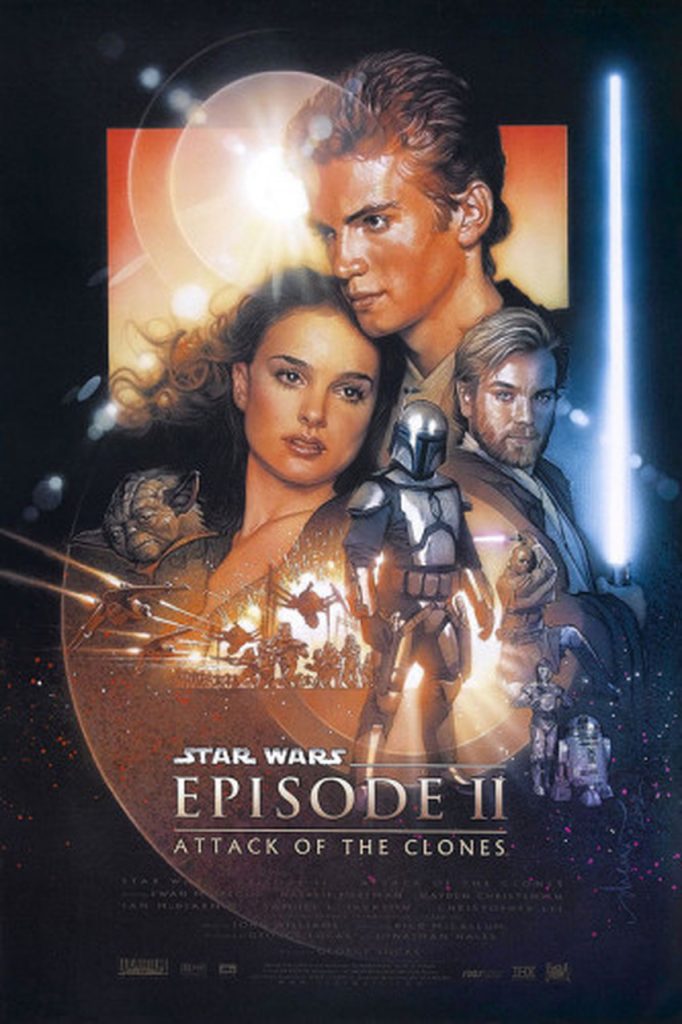 pôster destar wars o ataque dos clones - otageek