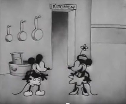 Mickey e Minnie no curta "Steamboat Willie"