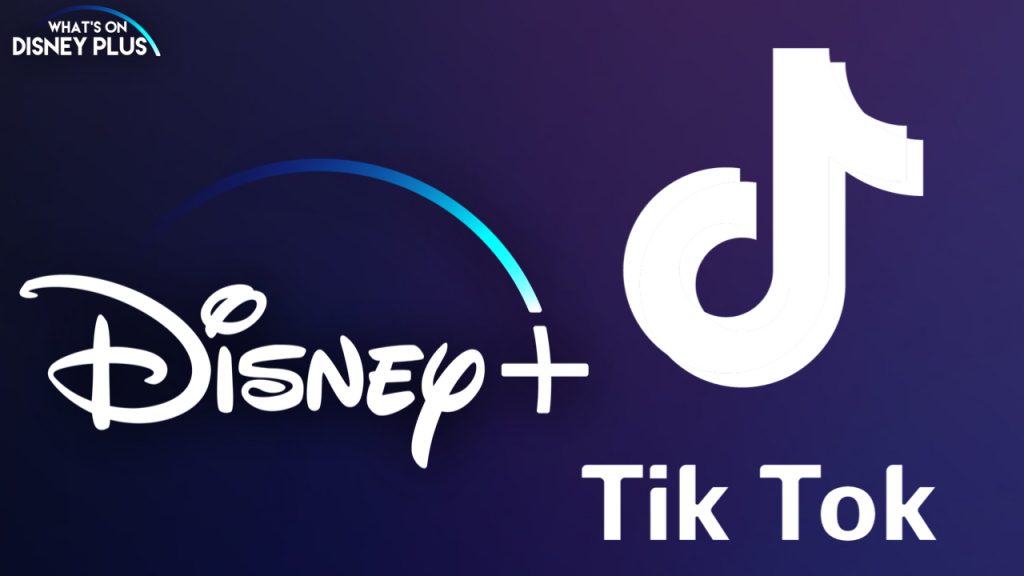 Logotipos da Disney e do TikTok em um cartaz de divulgação.