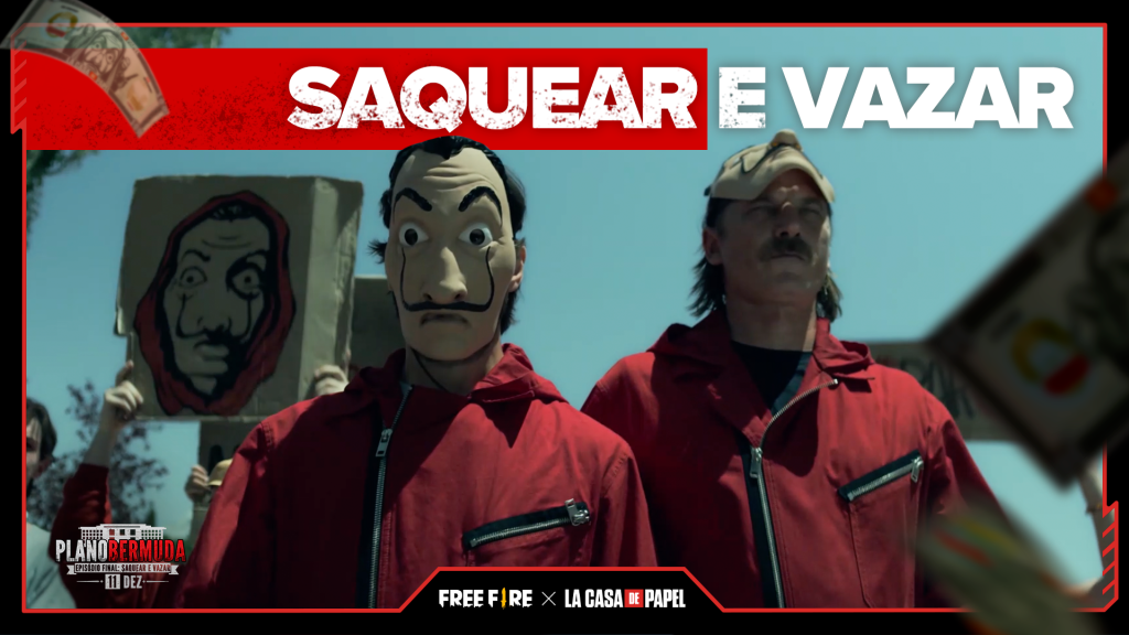 Free Fire e La Casa de Papel