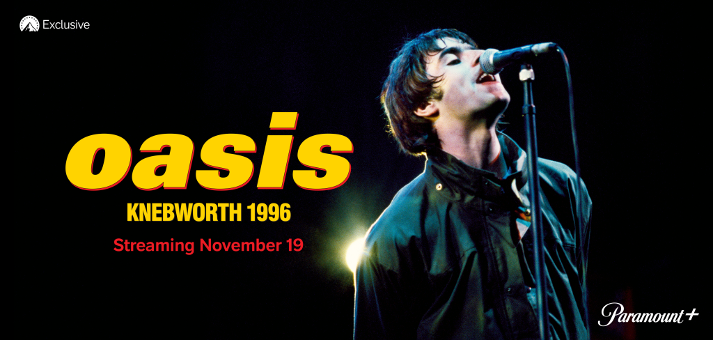 Imagem promocional do documentário "Oasis Knebworth 1996"