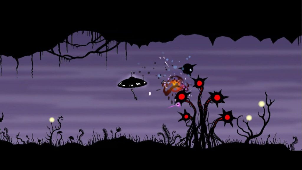 Imagem do jogo side scrolling Insanely Twisted Shadow Planet