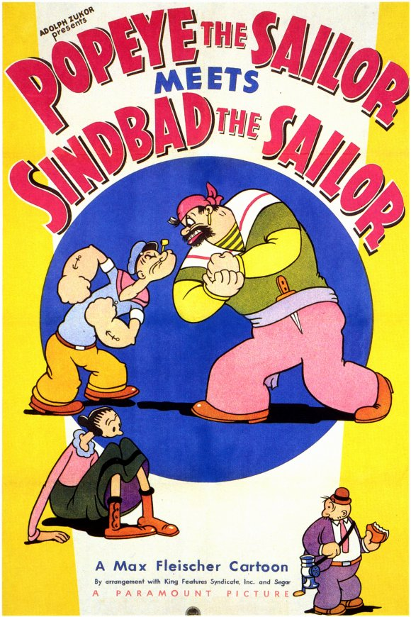 Pôster da animação Popeye the Sailor Meets Simbad the Sailor - Otageek