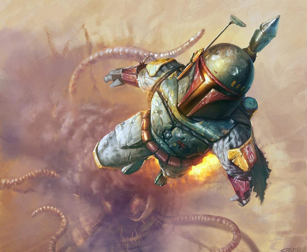 boba fett escapando do sarlacc - otageek