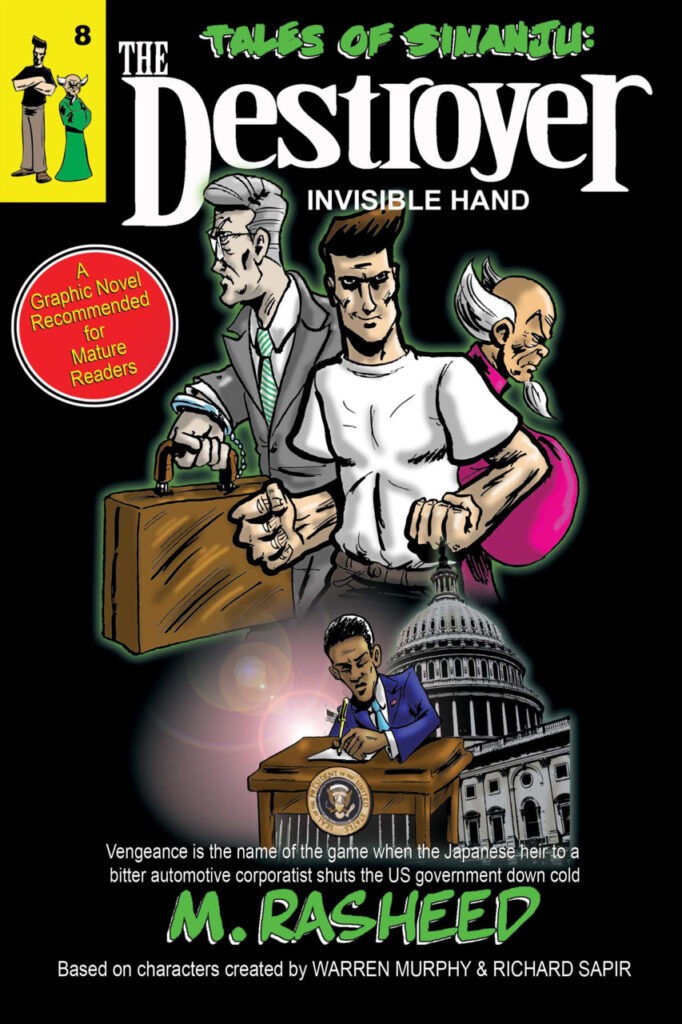 Capa da HQ Tales of Sinanju: The Destroyer: Invisible Hand - Remo - Desarmado e Perigoso em sua nova versão em quadrinhos, em 2016.