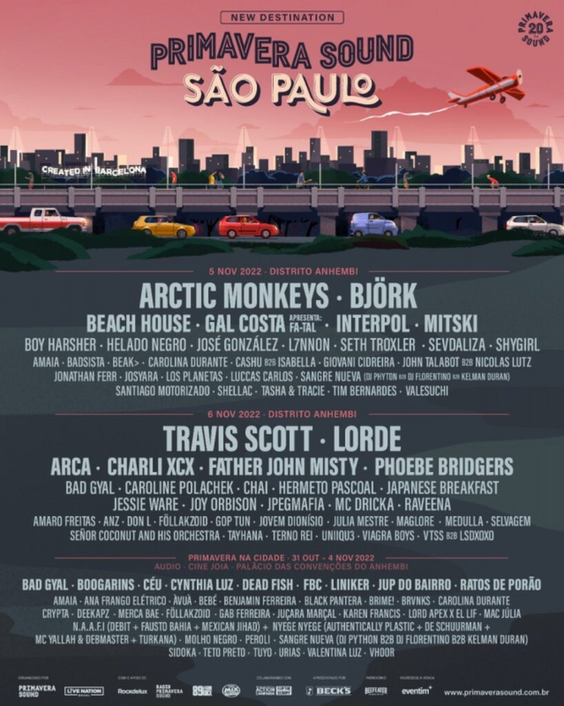 Line Up do festival Primavera Sound.