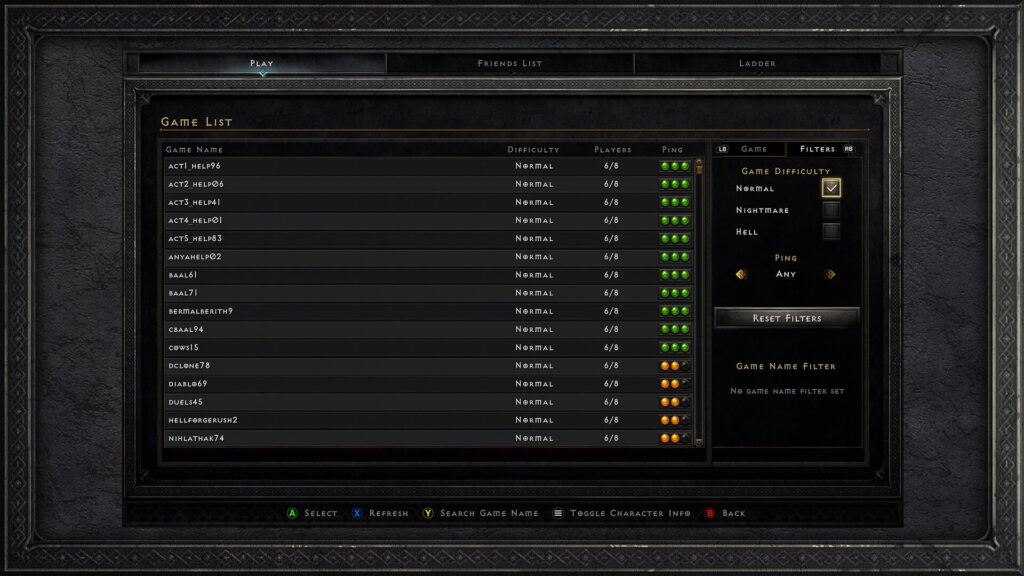 Diablo Ii Game List