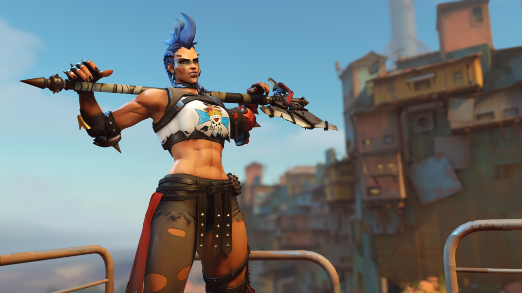 Rainha Junker, nova personagem jogável em Overwatch 2.