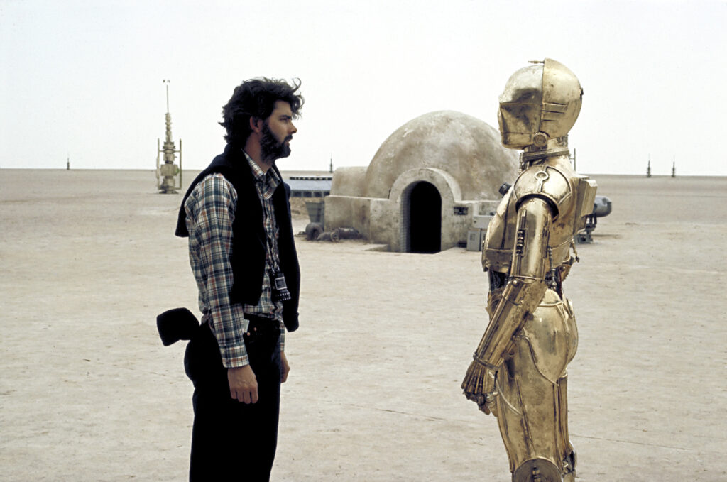 George Lucas filmando Star Wars 