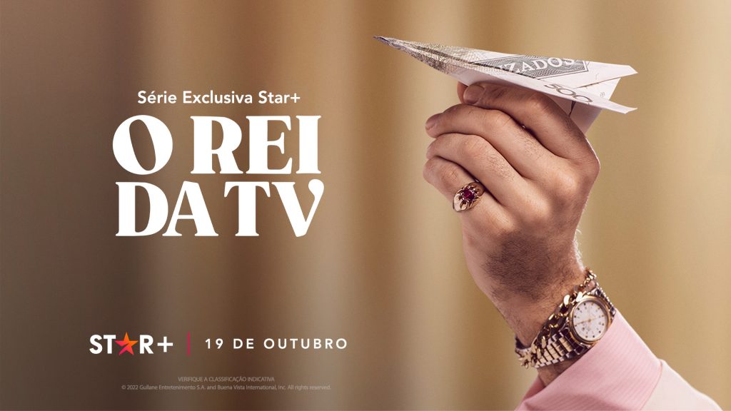 Pôster de divulgação da série "Rei da TV", sobre Silvio Santos. - Otageek