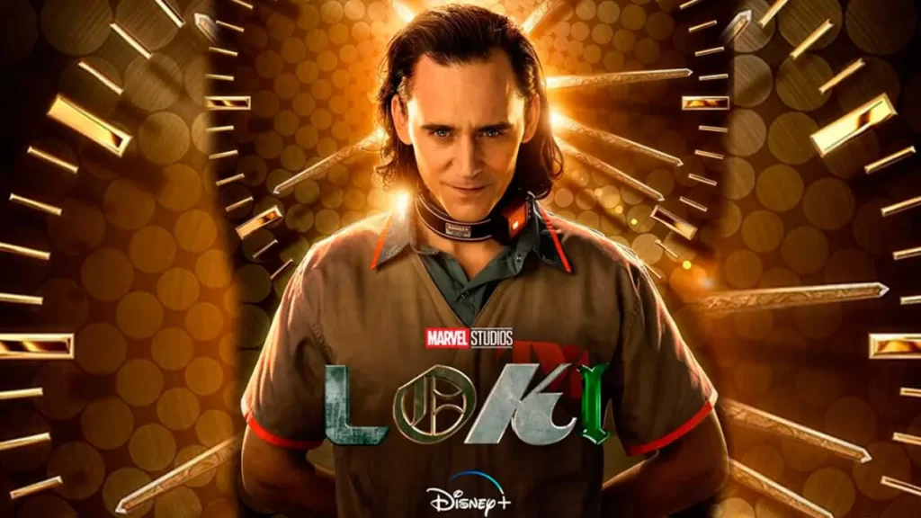 Loki no pôster promocional de sua série homônima 