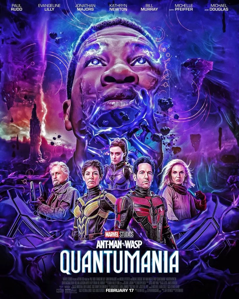 Poster oficial de Homem-Formiga e Vespa: Quantumania com todo elenco ao centro - OtaGeek 