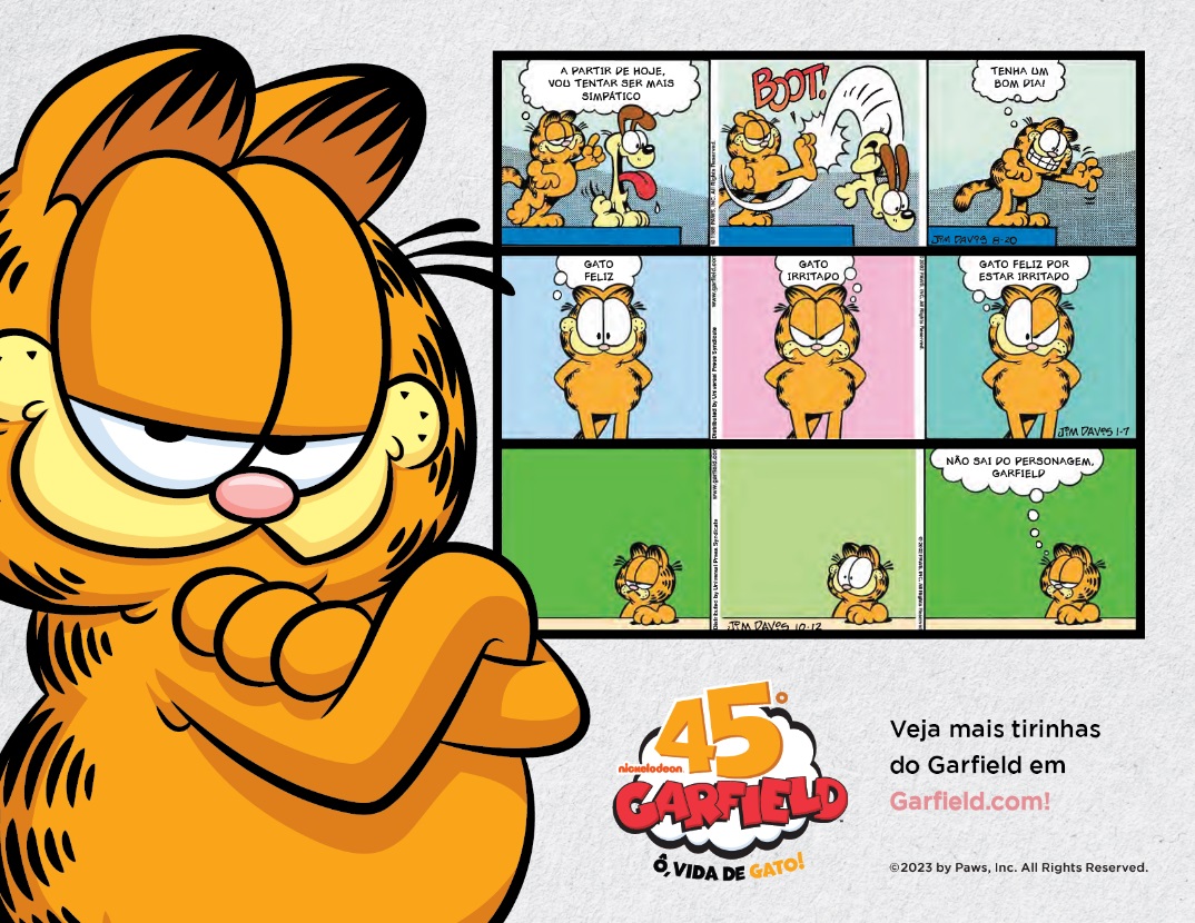 45 anos do Garfield: Nickelodeon comemora aniversário do personagem ...