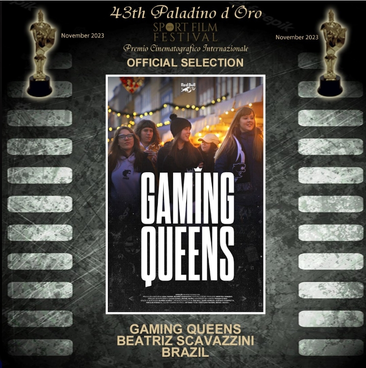 Documentário Gaming Queens é indicado para o Paladino d'Oro Sport Film Festival