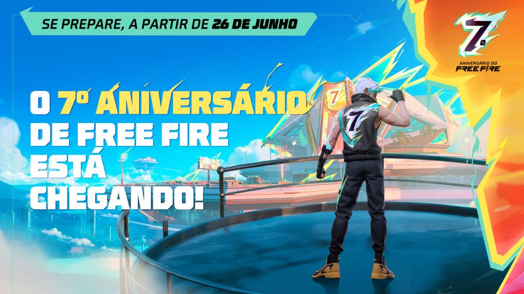 Free Fire 7 anos Modo BR