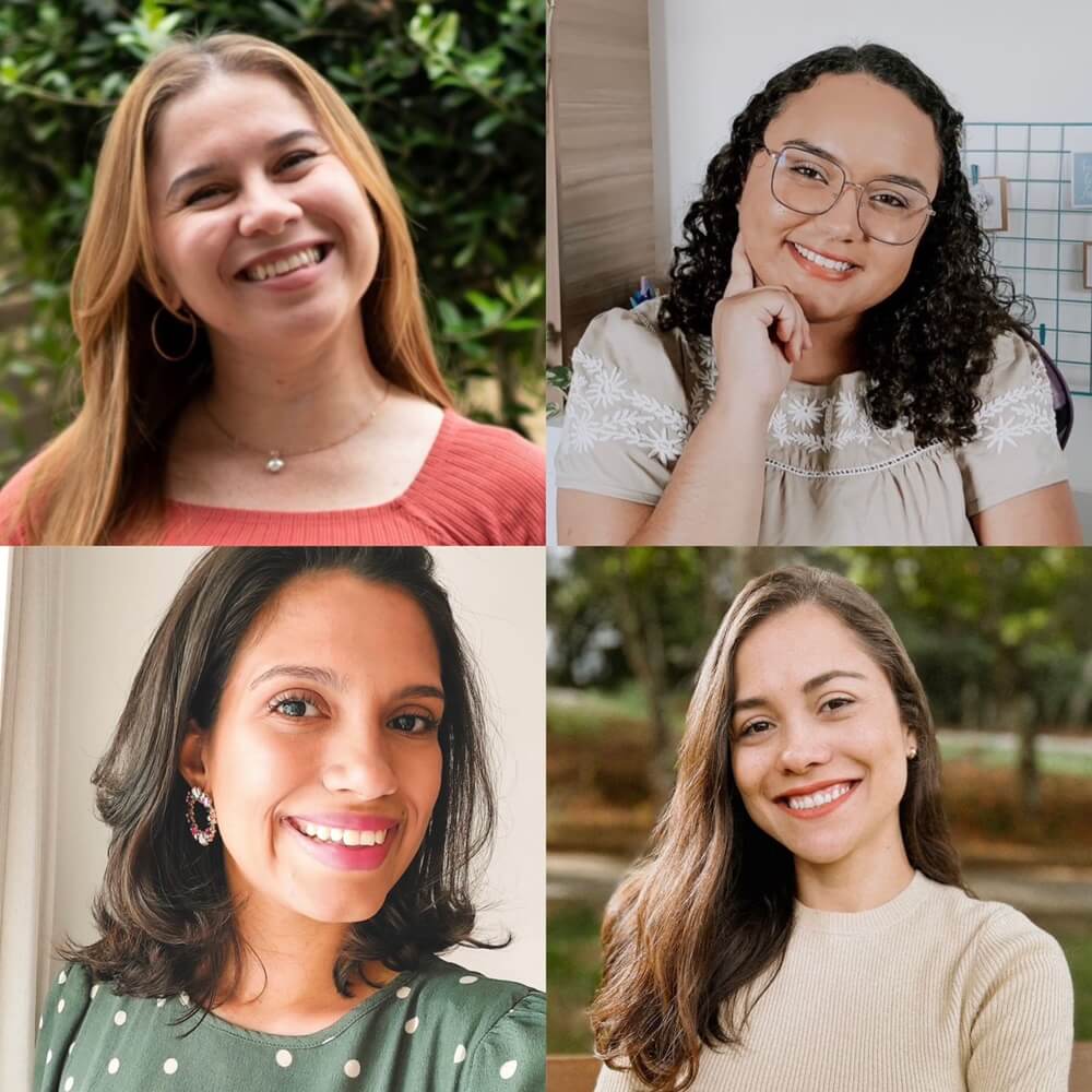 Thaís Oliveira, Maria S. Araújo, Arlene Diniz e Queren Ane