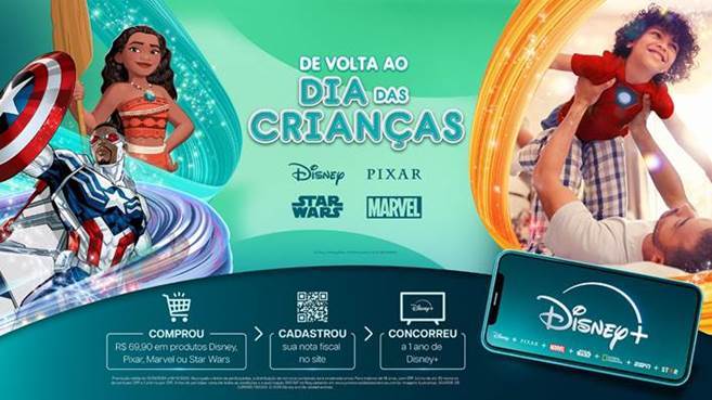 Disney+ | Concorra a Um Ano de Disney+ em Compras para o Dia das Crianças Otageek