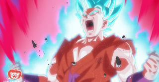 Goku como SSJ Blue Kaioken em Dragon Ball Super