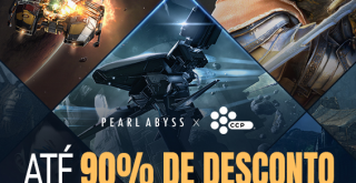 Poster anunciando a co-promoção da Pearl Abyss com CCP.